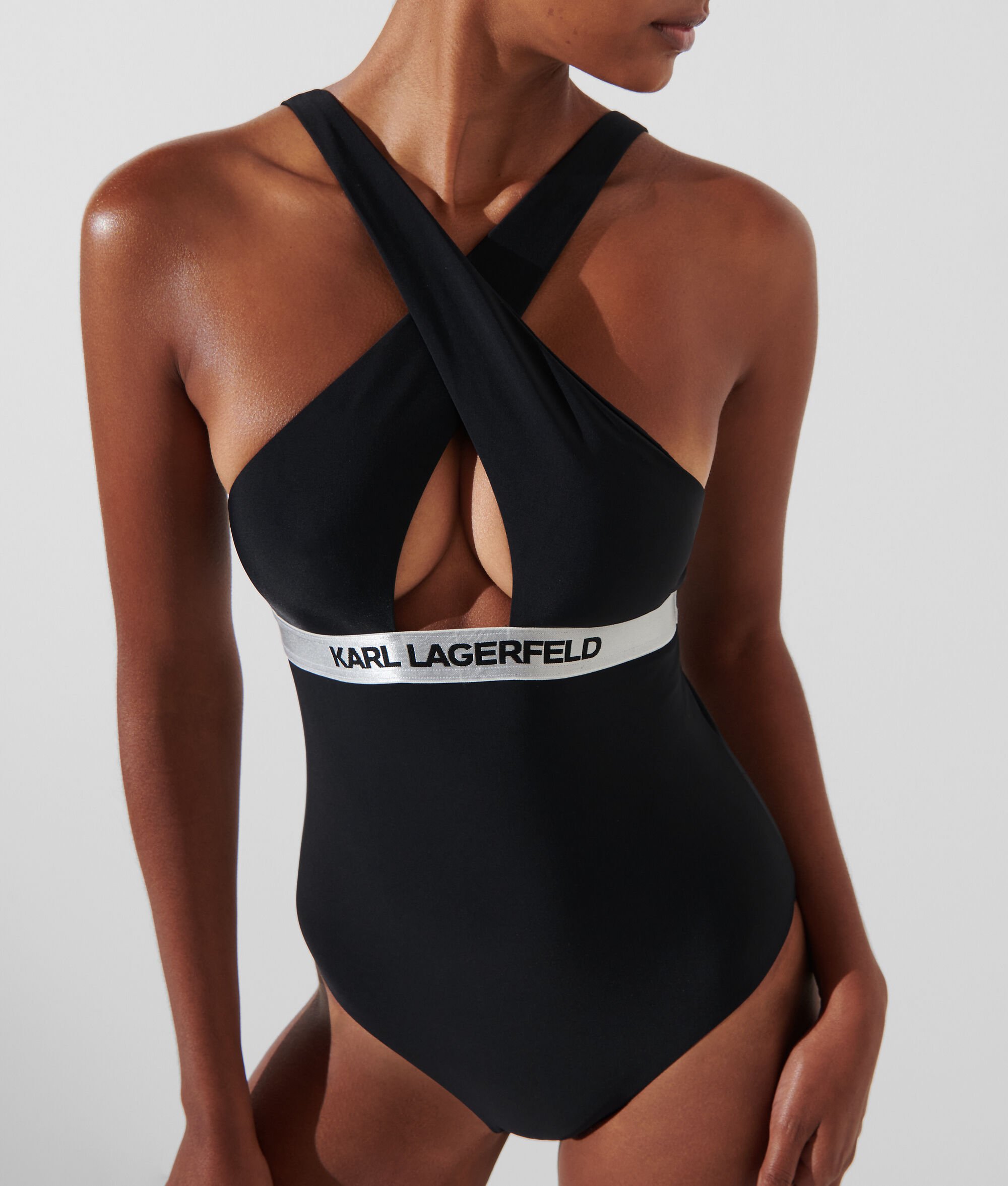 (image for) Top-Level KARL LOGO HALTER SWIMSUIT